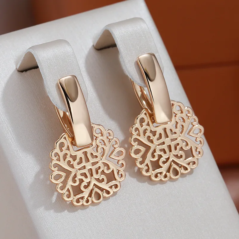Boucles d'oreilles pendantes à tige en or 14 carats avec perle et zircon pour femme, bijoux de mariage, cadeau de mariée, broche en argent S925 – Huge Tomato