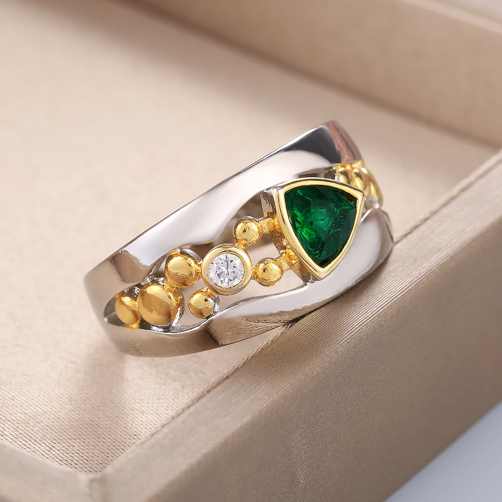 Bague vintage en cristal naturel