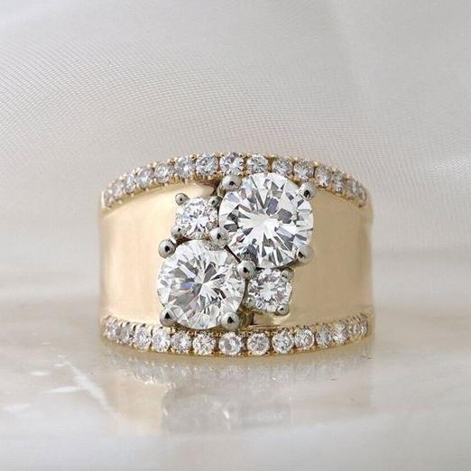 Bague Vintage Golden Bright en zirconium