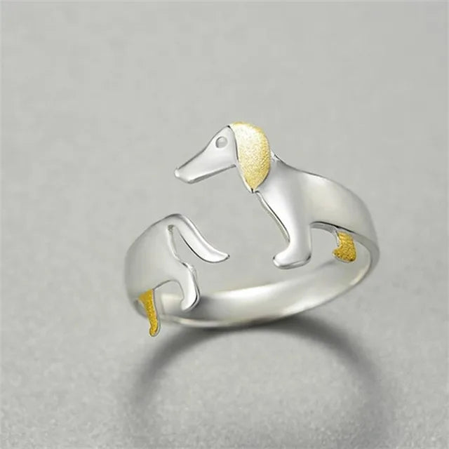Bague teckel vintage