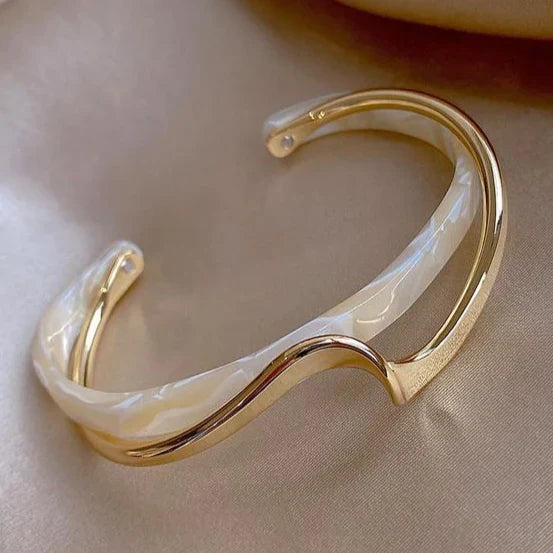 Bracelet blanc doré