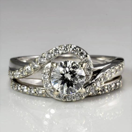 Bague vintage en argent brillant