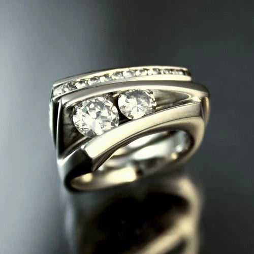 Bague Vintage Zirconia Fine