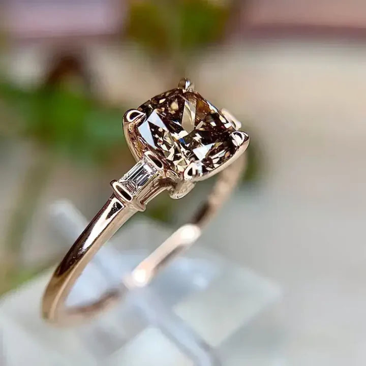 Bague vintage en cristal et zirconium