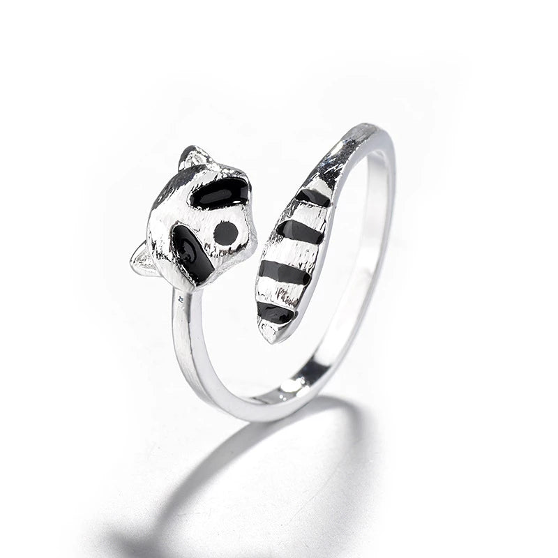 Bague de Raton Laveur en Argent Sterling 925