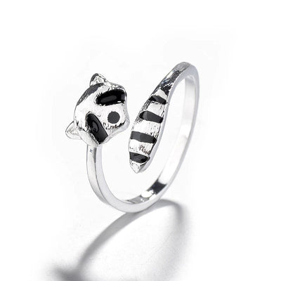 Bague de Raton Laveur en Argent Sterling 925