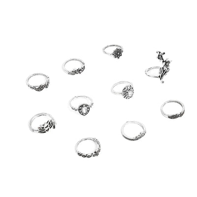Pack d'Anneaux de la Forêt Enchantée en Argent Antique