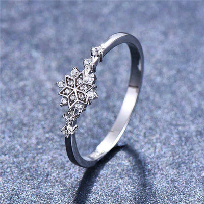 Bague Flocon de Neige en Argent Sterling 925