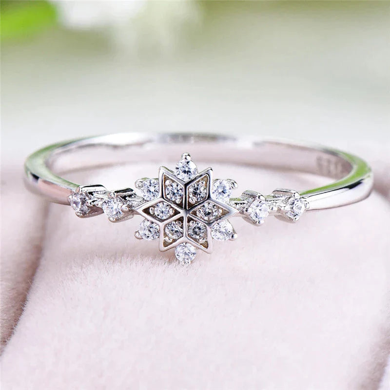 Bague Flocon de Neige en Argent Sterling 925