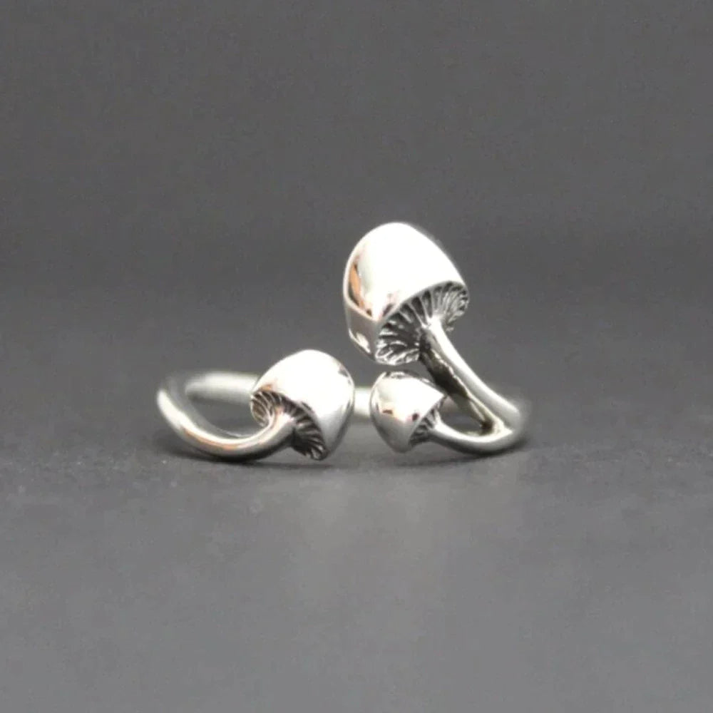 Bague Champignon Gothique en Argent