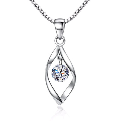 Pendentif en Cristal de Zircone en Argent