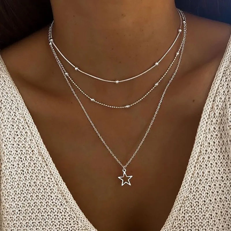 Collier Vintage Star en argent