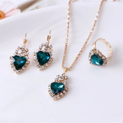 Parure d'Amour en Or et Zirconium