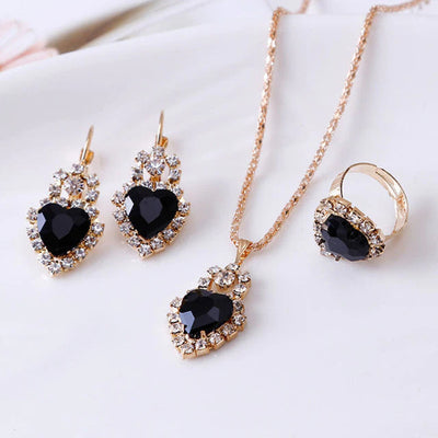 Parure d'Amour en Or et Zirconium