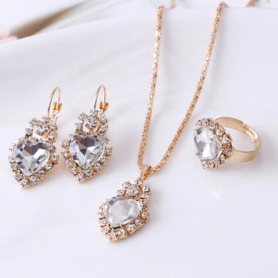 Parure d'Amour en Or et Zirconium