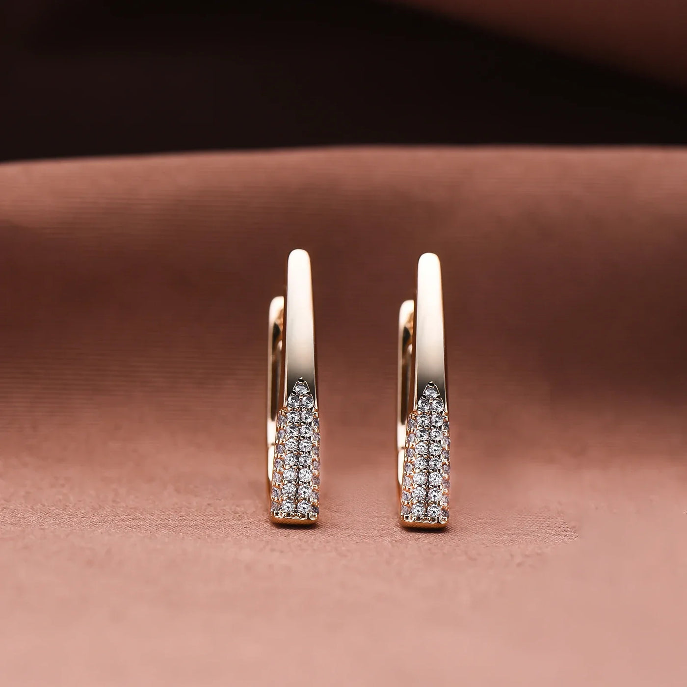 Boucles d'oreilles Brillantes en Or