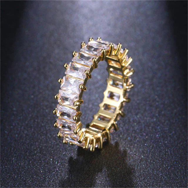 Bague de Luxe en Zircone en Or et Argent