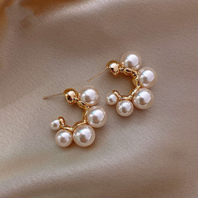 Boucles d'oreilles en perles élégantes