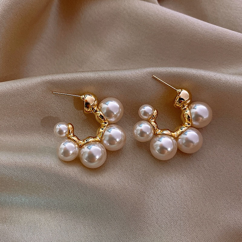 Boucles d'oreilles en perles élégantes