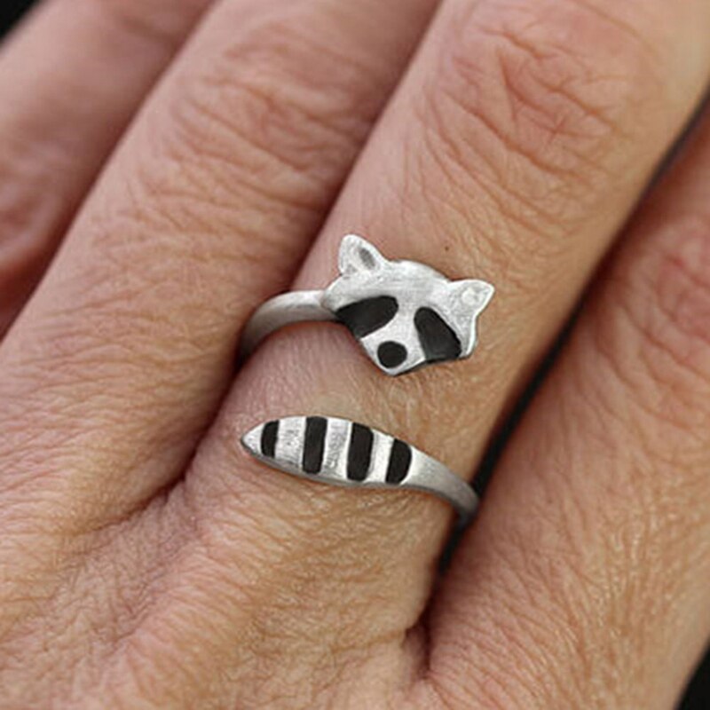 Bague de Raton Laveur en Argent Sterling 925