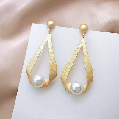 Boucles d'oreilles en cristal et perles rondes