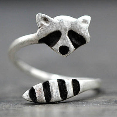 Bague de Raton Laveur en Argent Sterling 925