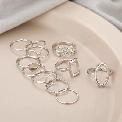 Pack 11 Bagues Vintage en Argent