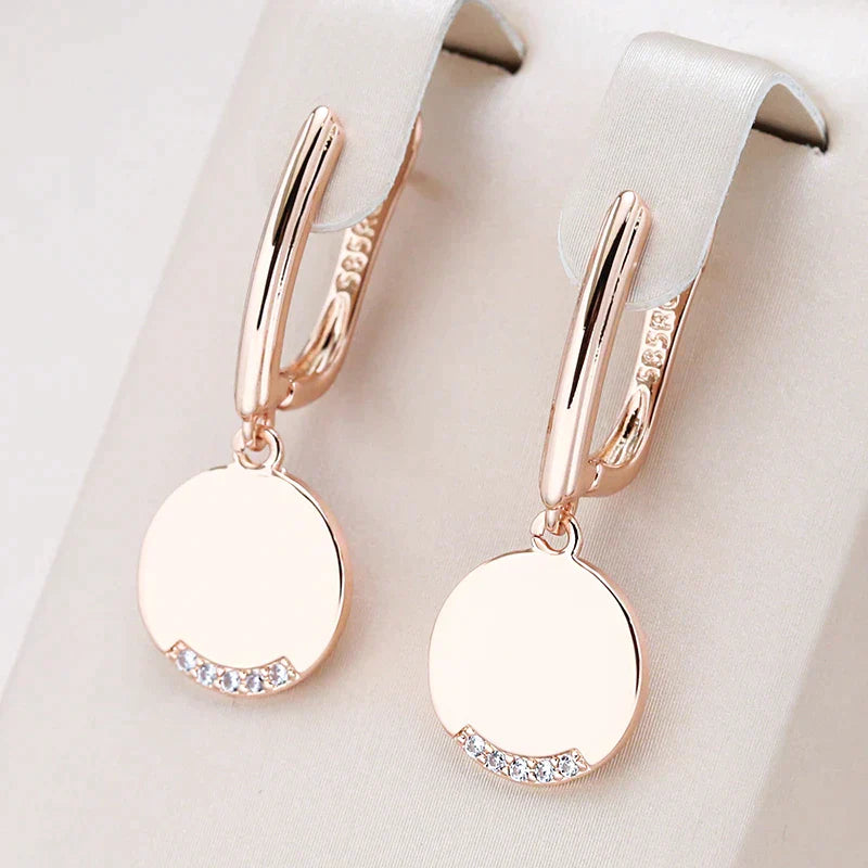 Boucles d’oreilles élégantes en or rond