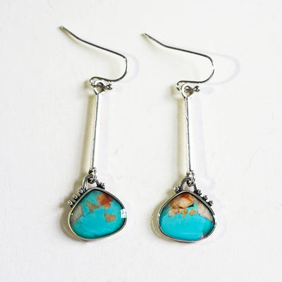 Boucles d'oreilles Vintage avec pierres Turquoise
