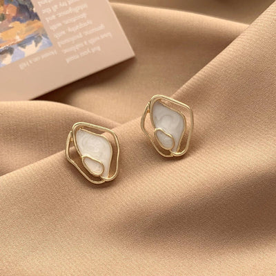 Boucles d'Oreilles en Coquillage Doré