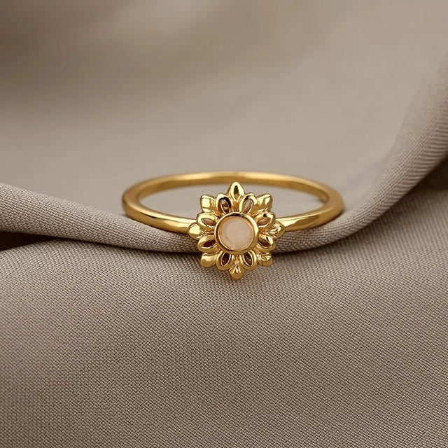 Bague en Tournesol Doré