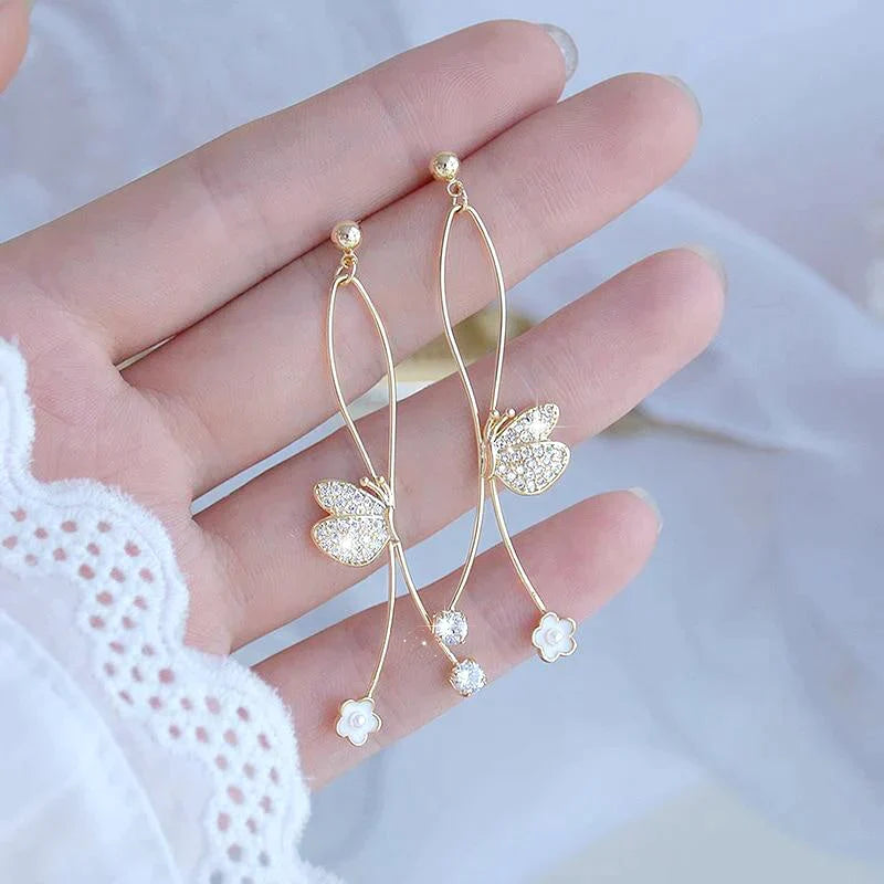 Boucles d'Oreilles Papillon en Or