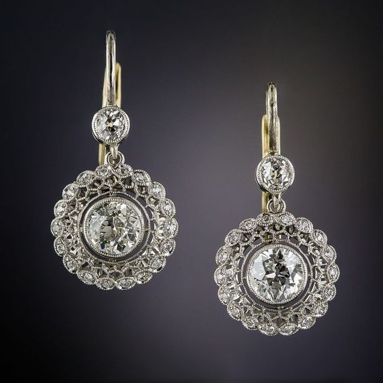 Boucles d'oreilles Mandala en zirconium
