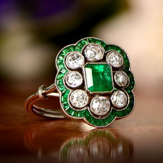 Bague en émeraude VIntage