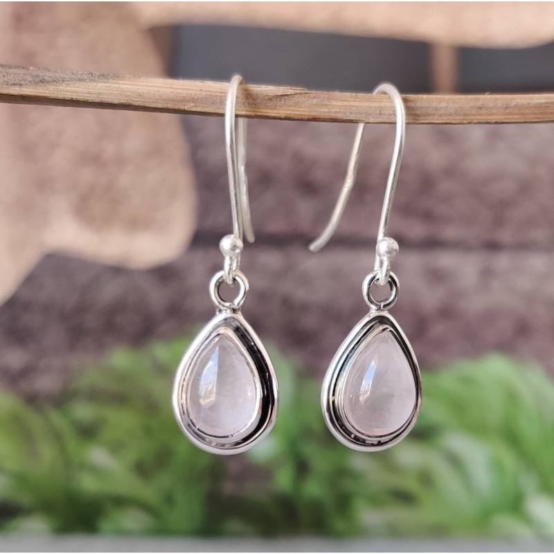 Boucles d'oreilles vintage en cristal blanc